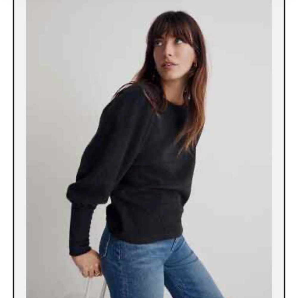 Madewell Black Crew Neck Sweater